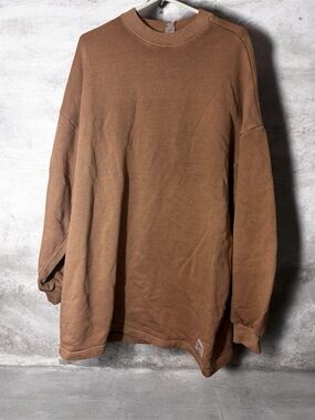Reebok Buy Now Cozy Wild Brown Oversized Crewneck Sweatshirt NWT 1X Unisex NWT